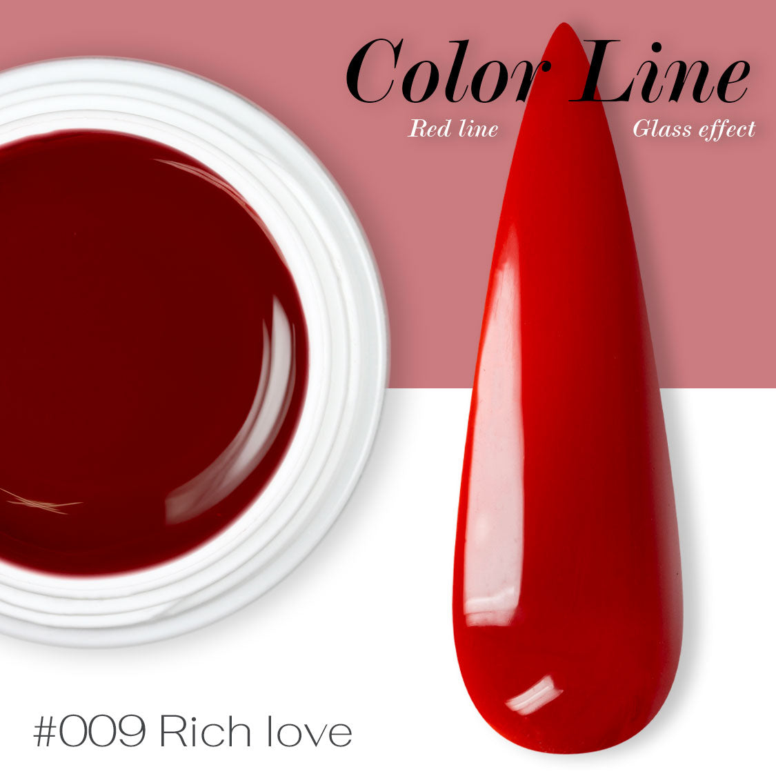 Gel UV Colorato - Red Line - 009 - Rich Love - Glass Effect - 5ml