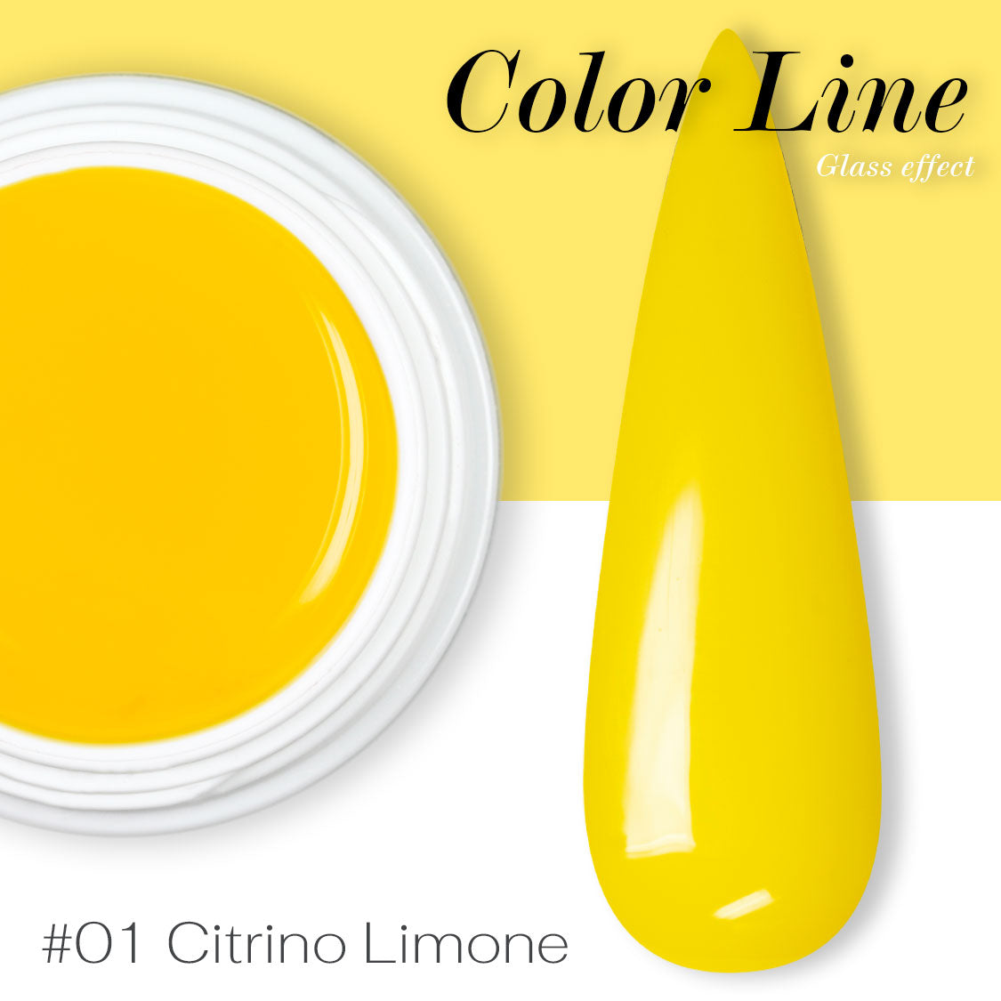 01 - Citrino limone - Glass Effect - Gel UV Colorato - Color line - 5ml