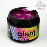 Disco Glitter No. 01 Glitter Builder Gel Cream Glam 30ml glitter effetto diamante Beauty Space Nails