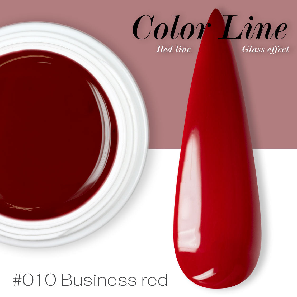 Gel UV Colorato - Red Line - 010 - Business Red - Glass Effect - 5ml