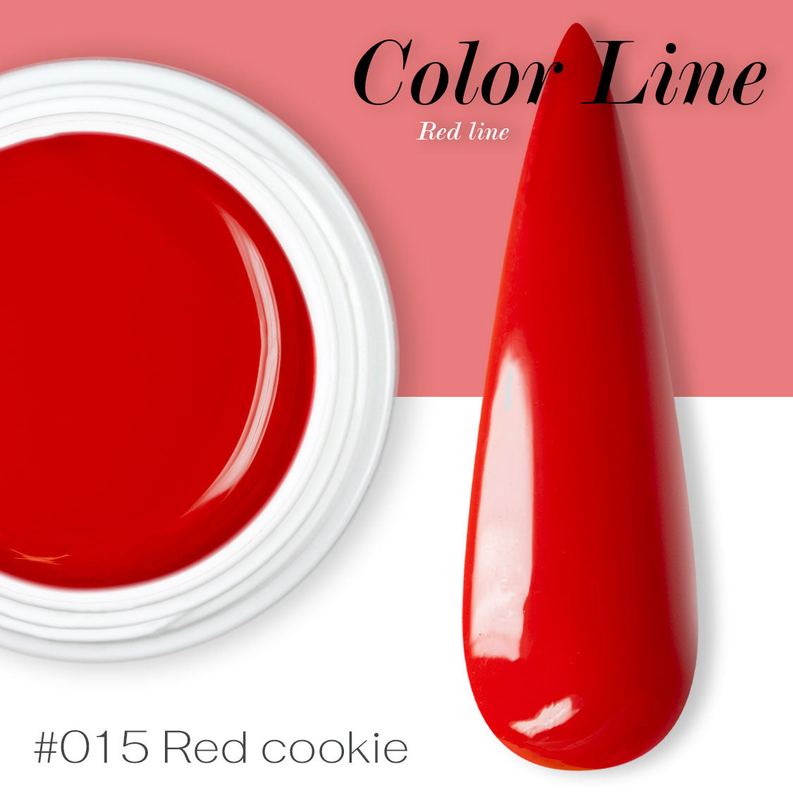 Gel UV Colorato - Red Line - 015 -  Red Cookie - 5ml