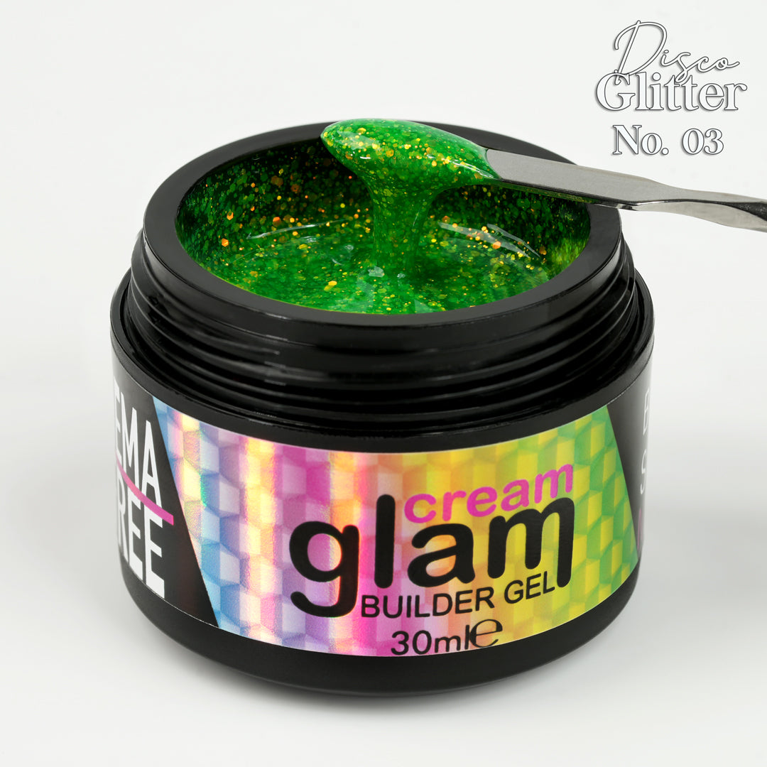 Disco Glitter No. 03 Glitter Builder Gel Cream Glam 30ml glitter effetto diamante Beauty Space Nails
