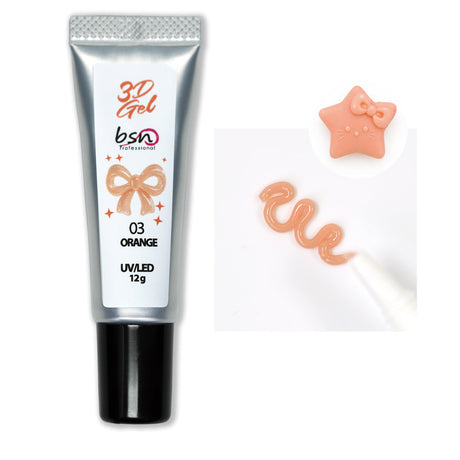 Gel 3D Nail Art colore 03 Orange in tubetto 12 g