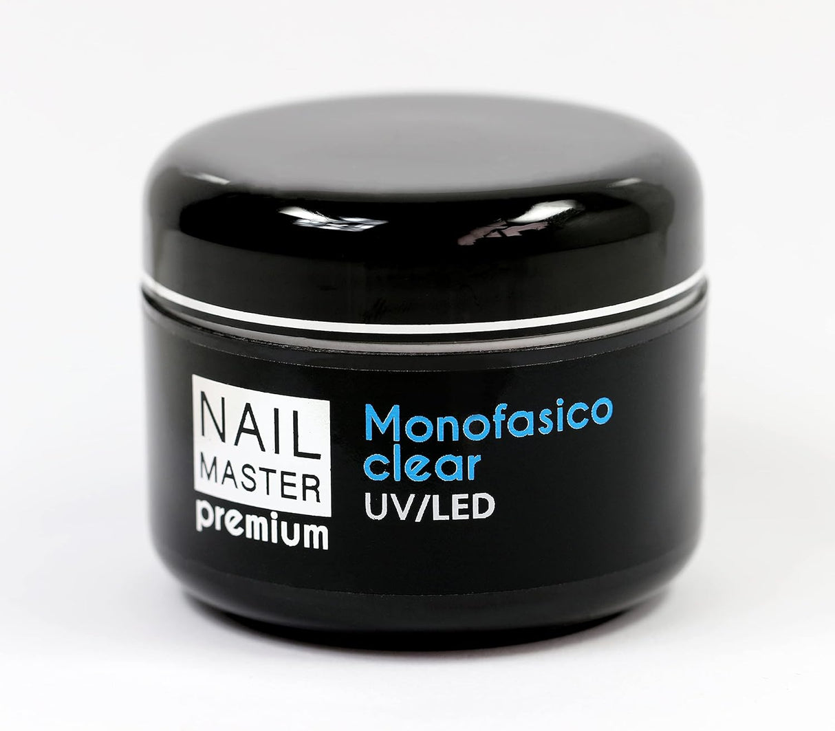Nail Master Premium 30g, Monofasico Clear, Gel unghie UV/Led – 3in1 Base, modellante e Sigillante - Media viscosità, senza acidi
