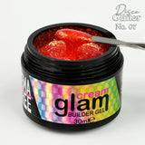 Disco Glitter No. 07 Glitter Builder Gel Cream Glam 30ml glitter effetto diamante Beauty Space Nails
