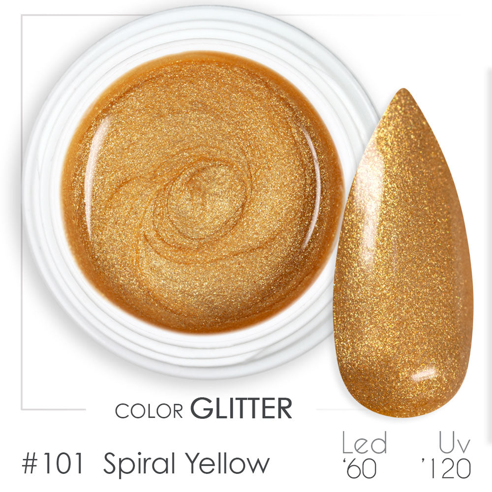 101 - Spiral Yellow - Gel UV Colorato - BSN Professional Glitter