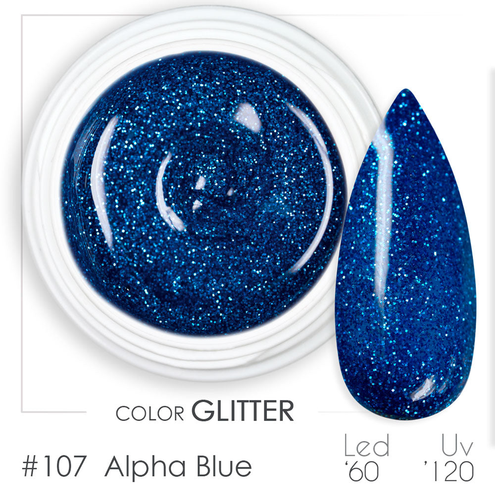 107 - Alpha Blue - Gel UV Colorato - BSN Professional Glitter