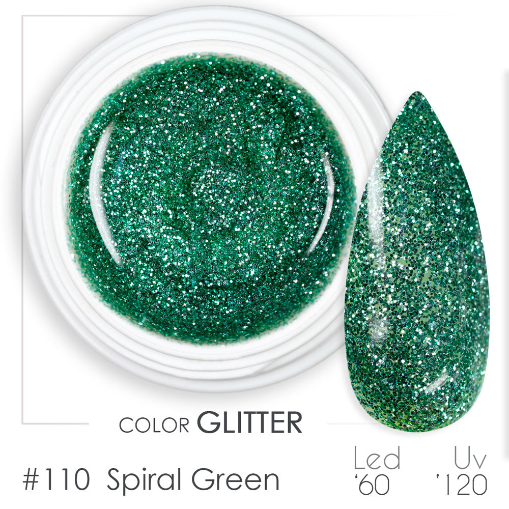 110 - Spiral Green - Gel UV Colorato - BSN Professional Glitter