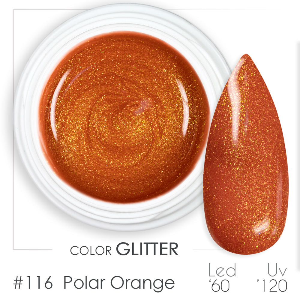 116 - Polar Orange - Gel UV Colorato - BSN Professional Glitter