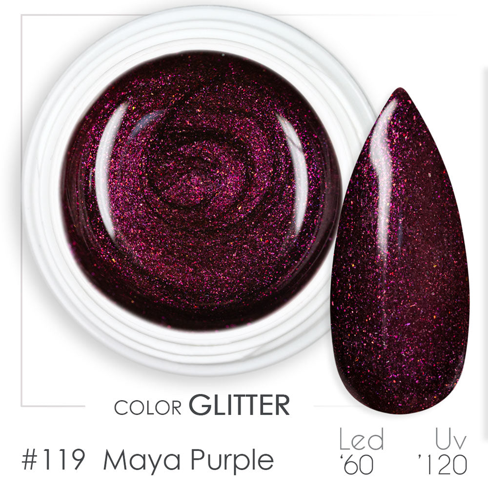 119 - Maya Purple - Gel UV Colorato - BSN Professional Glitter