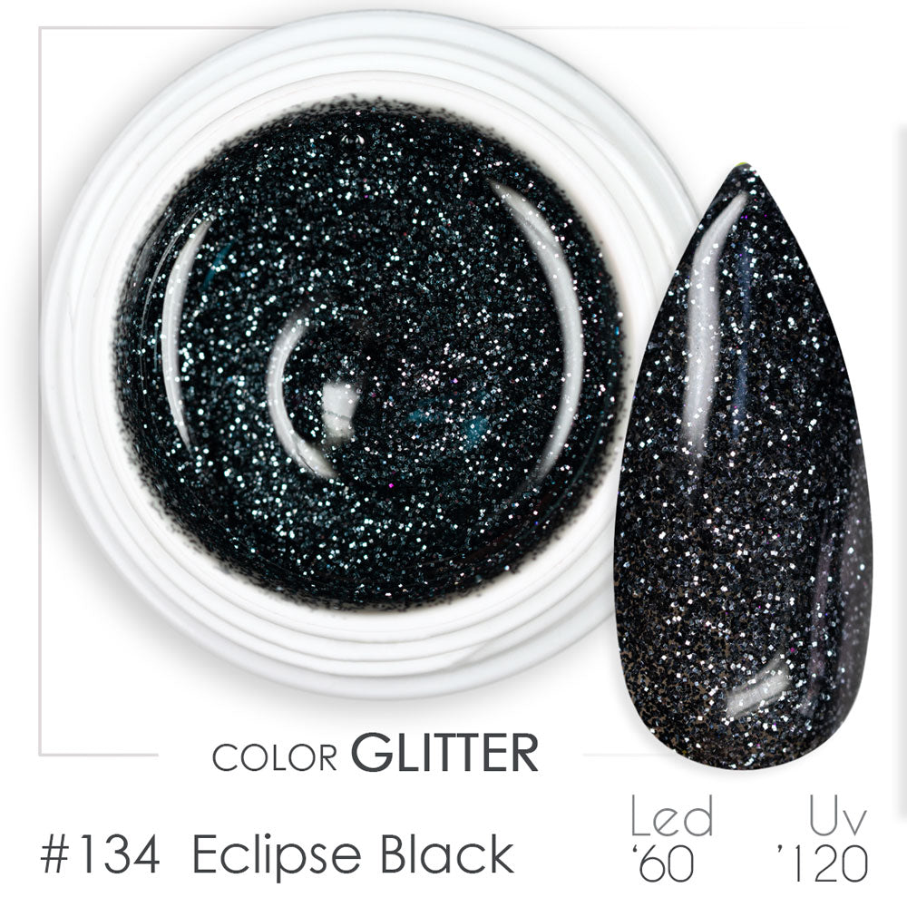 134 - Eclipse Black - Gel UV Colorato - BSN Professional Glitter