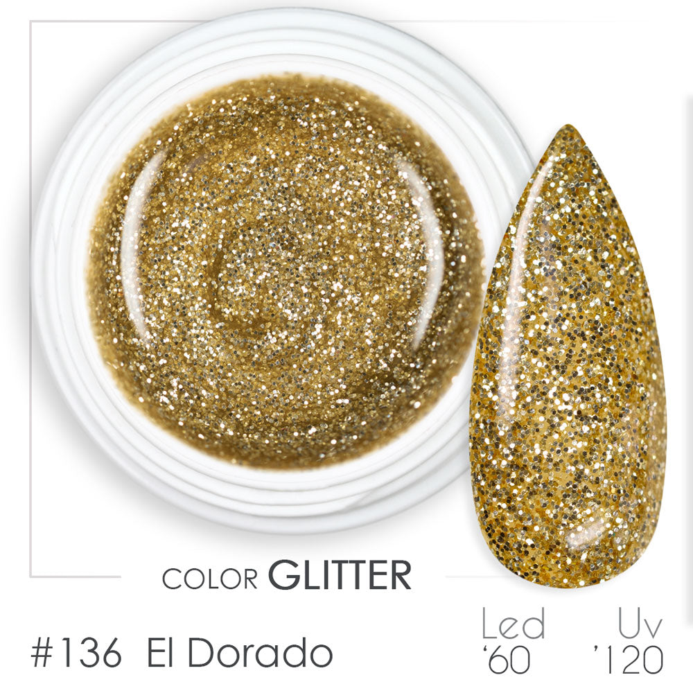 136 - El Dorado - Gel UV Colorato - BSN Professional Glitter