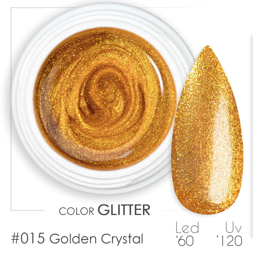 015 - Golden Crystal - Gel UV Colorato - BSN Professional Glitter