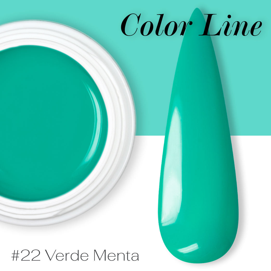 22 - Verde menta - Coprente - Gel UV Colorato - Color line - 5ml