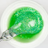 Gel color Glitter trasparente effetto vetro UV e Led 5ml - GREEN 22