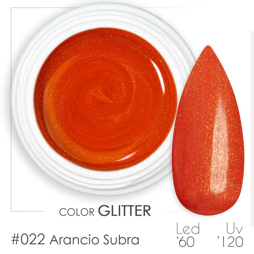 022 - Arancio Subra - Gel UV Colorato - BSN Professional Glitter