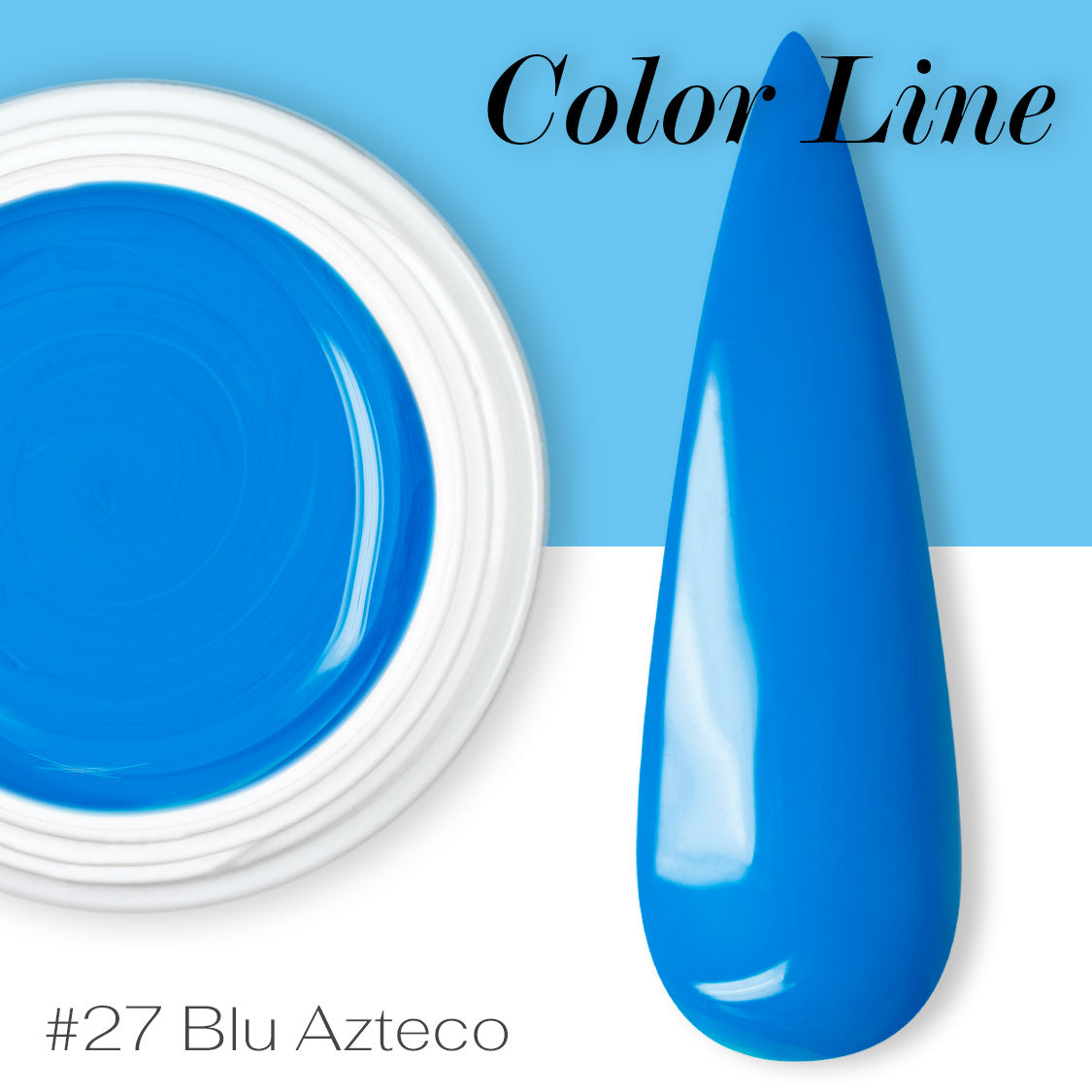 27 - Blu azteco - Coprente - Gel UV Colorato - Color line - 5ml