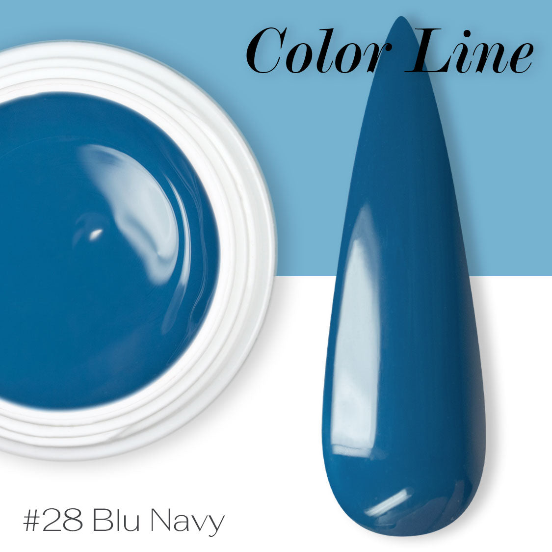 28 - Blu navy - Coprente - Gel UV Colorato - Color line - 5ml