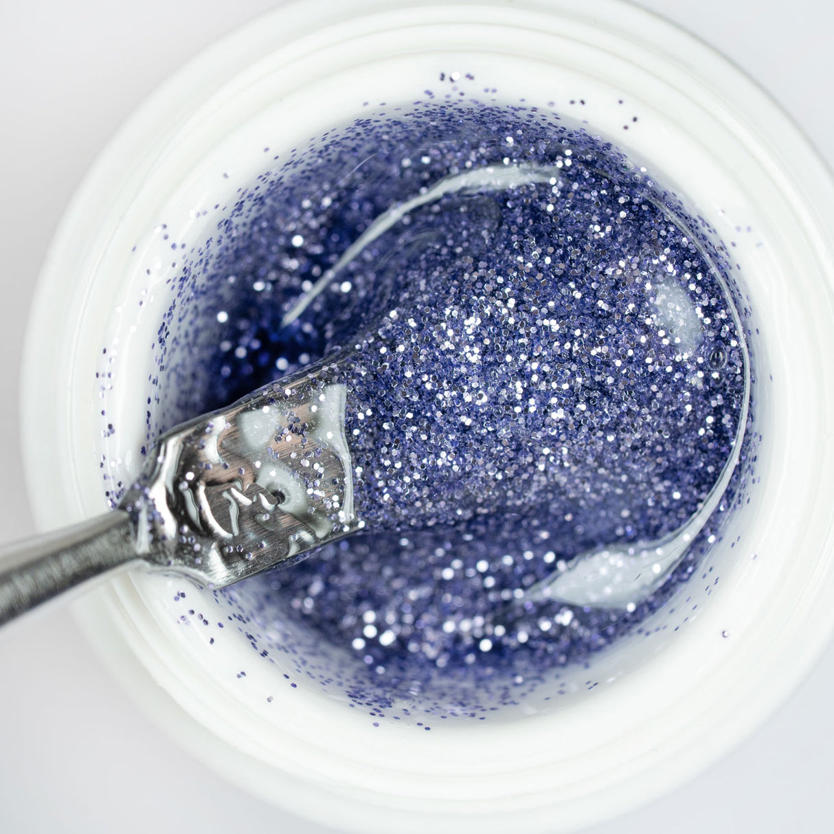 Gel color Glitter trasparente effetto vetro UV e Led 5ml - BLU SPARKLY 30