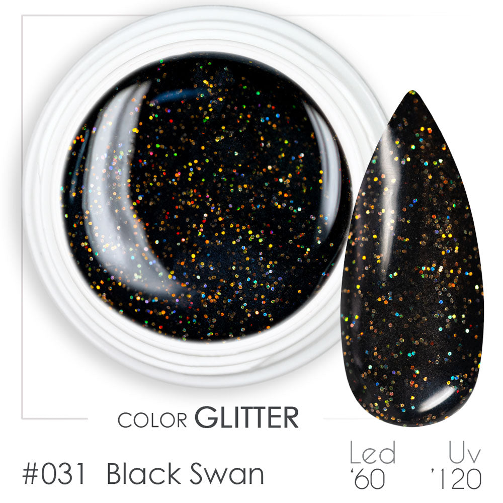 031 - Black Swan - Gel UV Colorato - BSN Professional Glitter