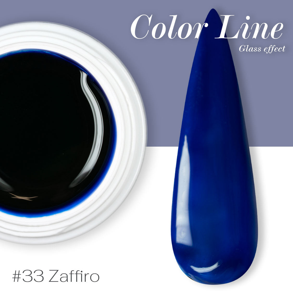 33 - Zaffiro - Glass Effect - Gel UV Colorato - Color line - 5ml