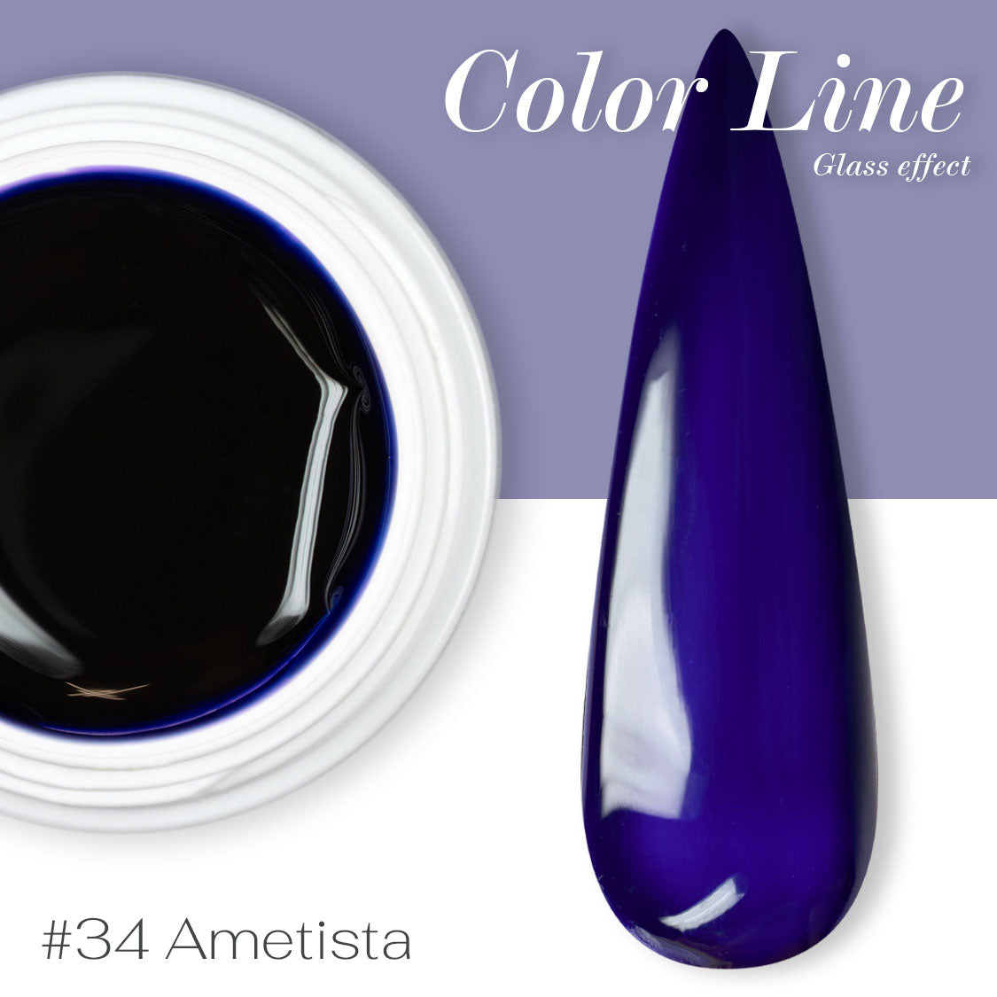 34 - Ametista - Glass Effect - Gel UV Colorato - Color line - 5ml