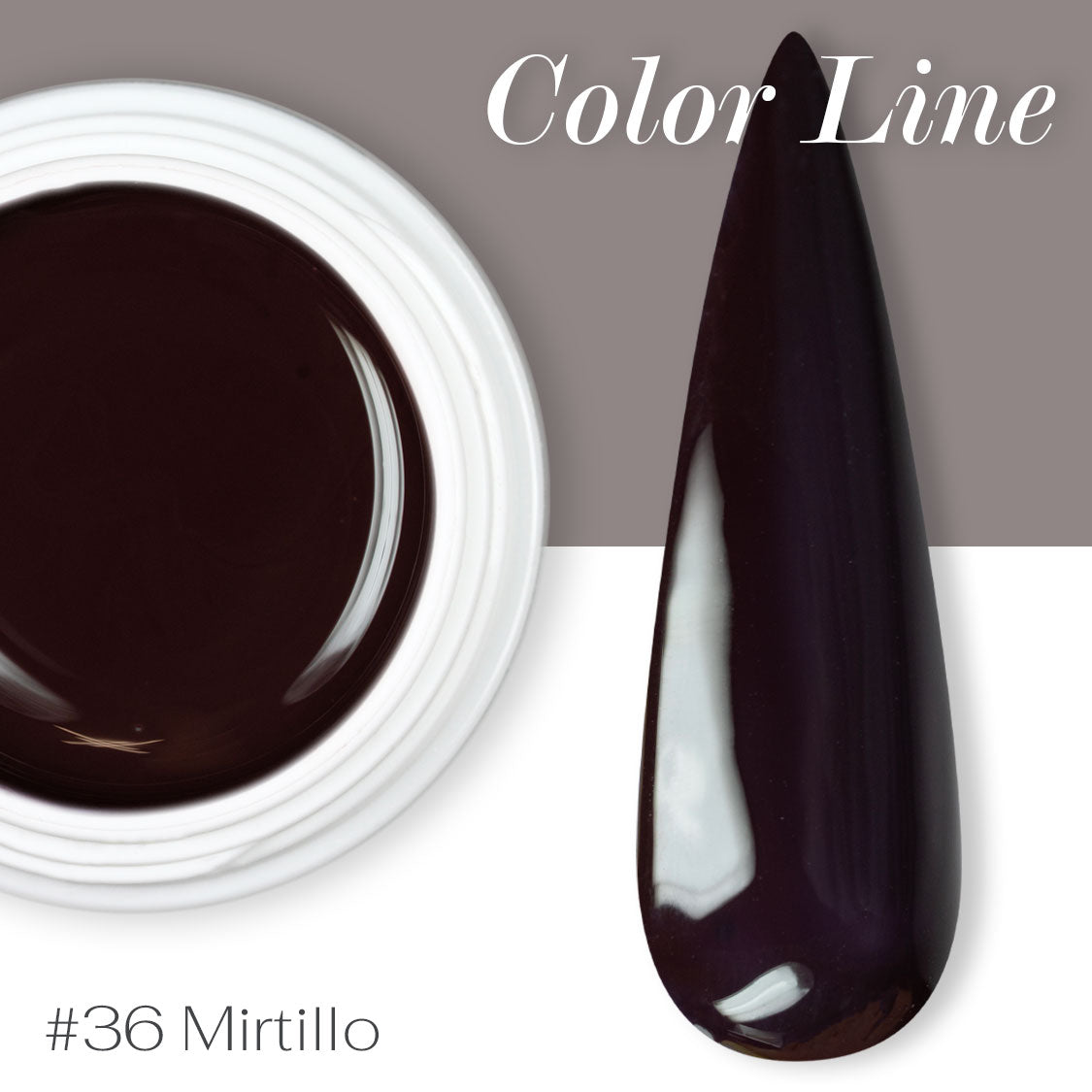 36 - Mirtillo - Coprente - Gel UV Colorato - Color line - 5ml