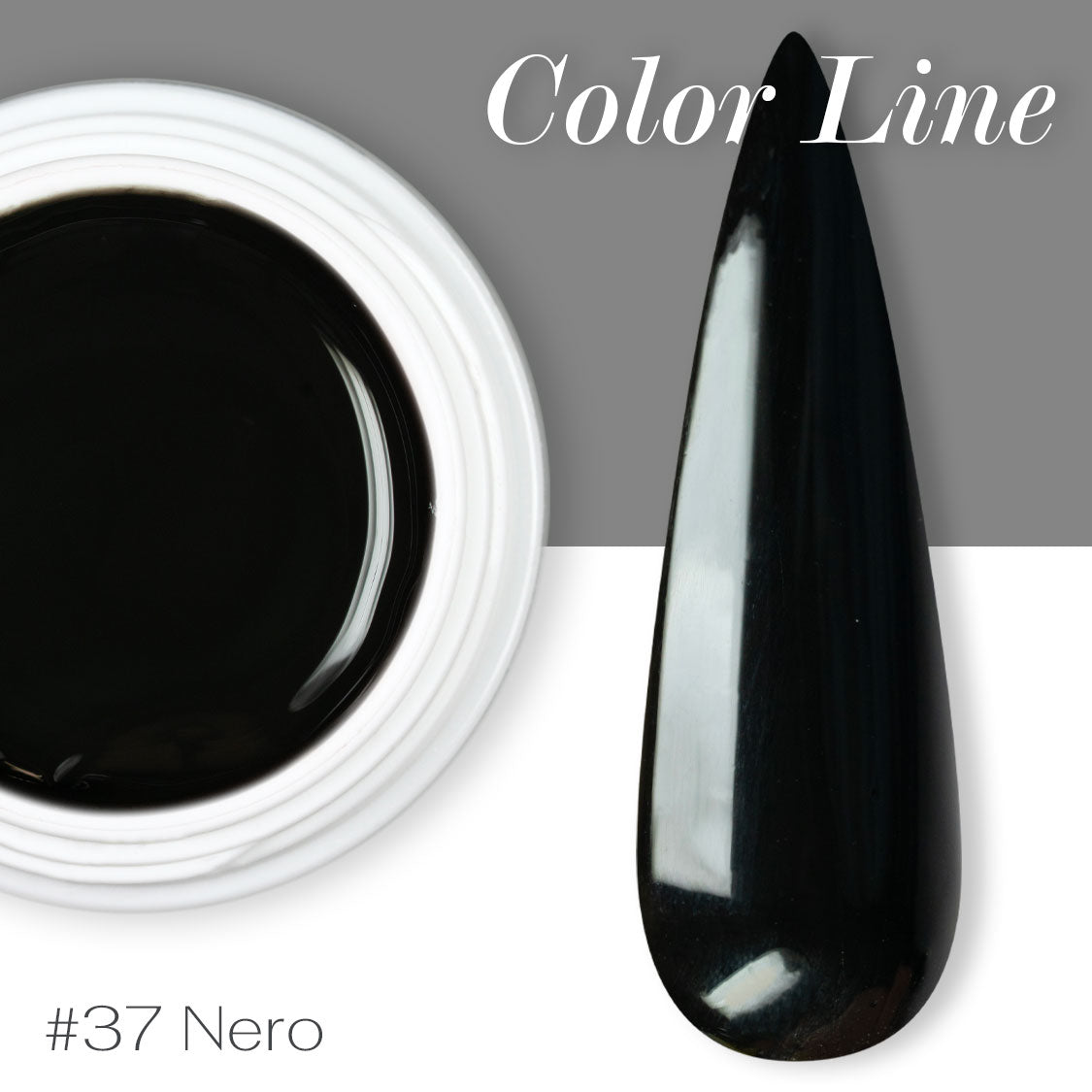 37 - Nero - Coprente - Gel UV Colorato - Color line - 5ml