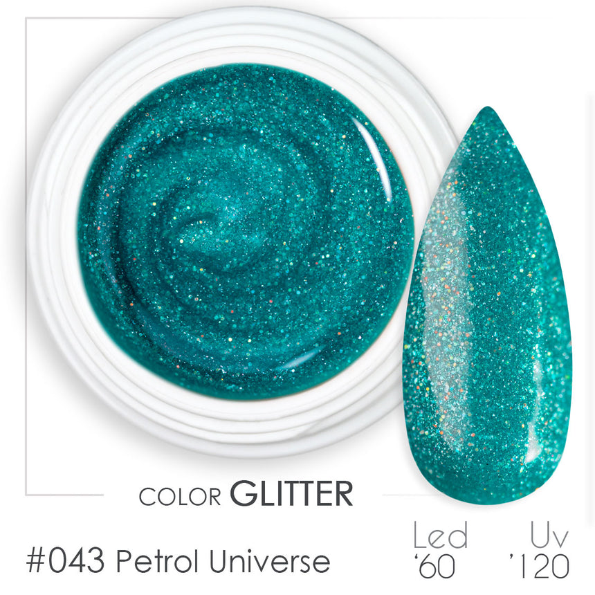 043 Petrol Universe - Gel UV Colorato - BSN Professional Glitter