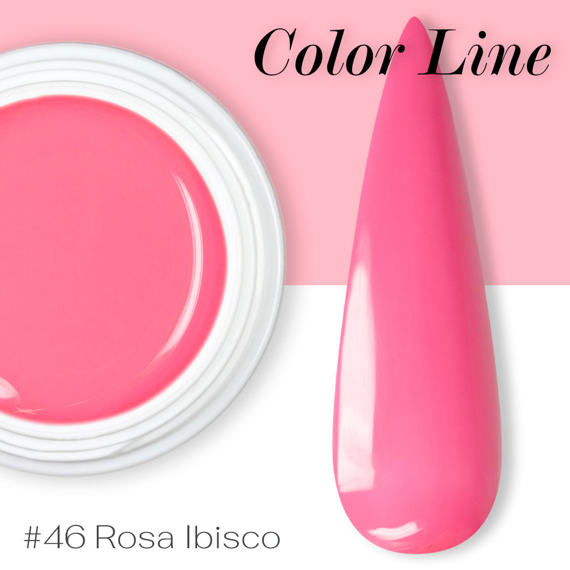 46 - Rosa ibisco - Coprente - Gel UV Colorato - Color line - 5ml