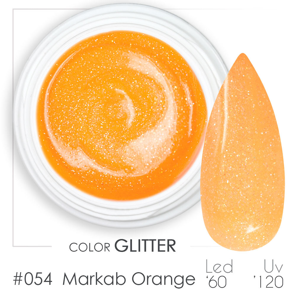 054 - Markab Orange - Gel UV Colorato - BSN Professional Glitter