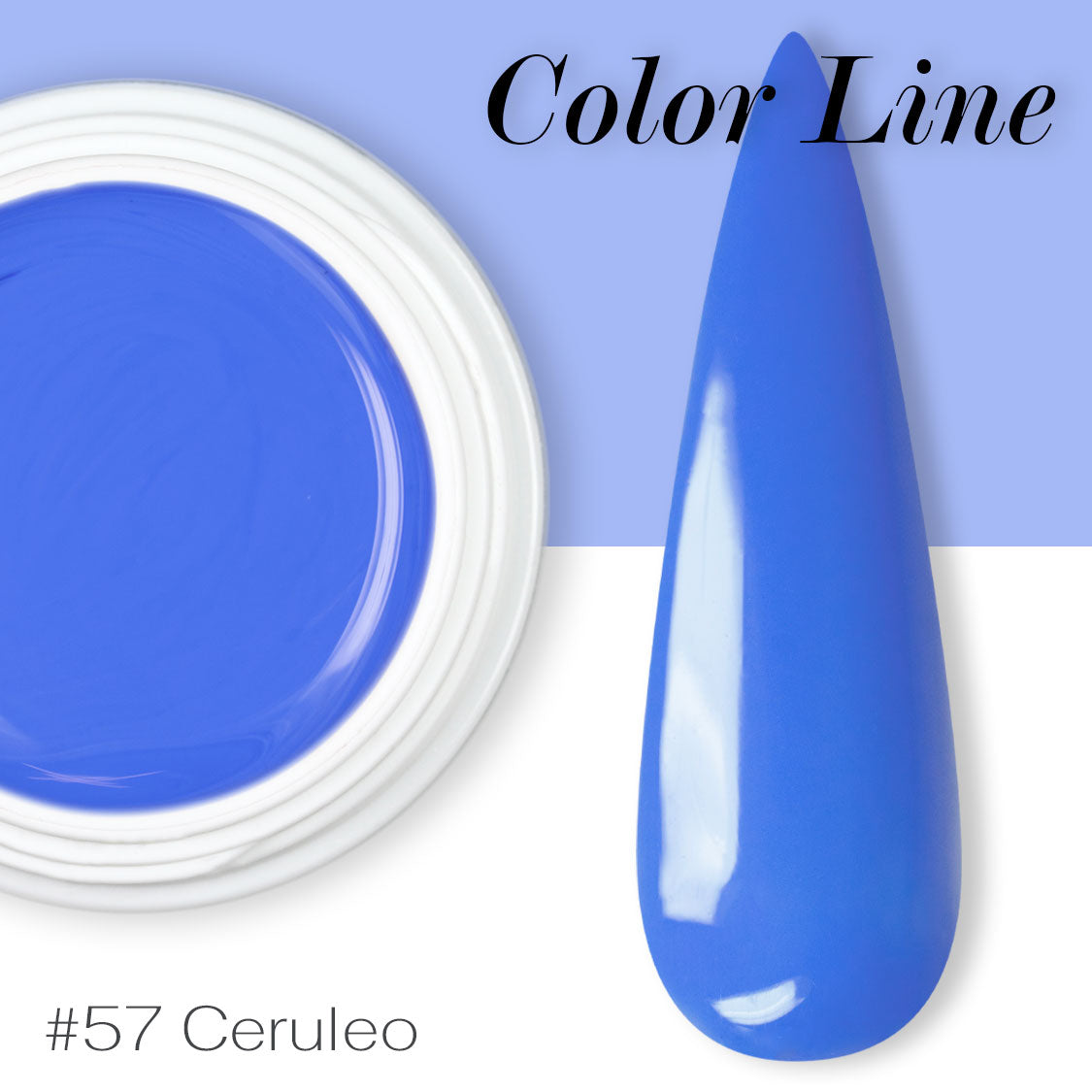 57 - Ceruleo - Coprente - Gel UV Colorato - Color line - 5ml