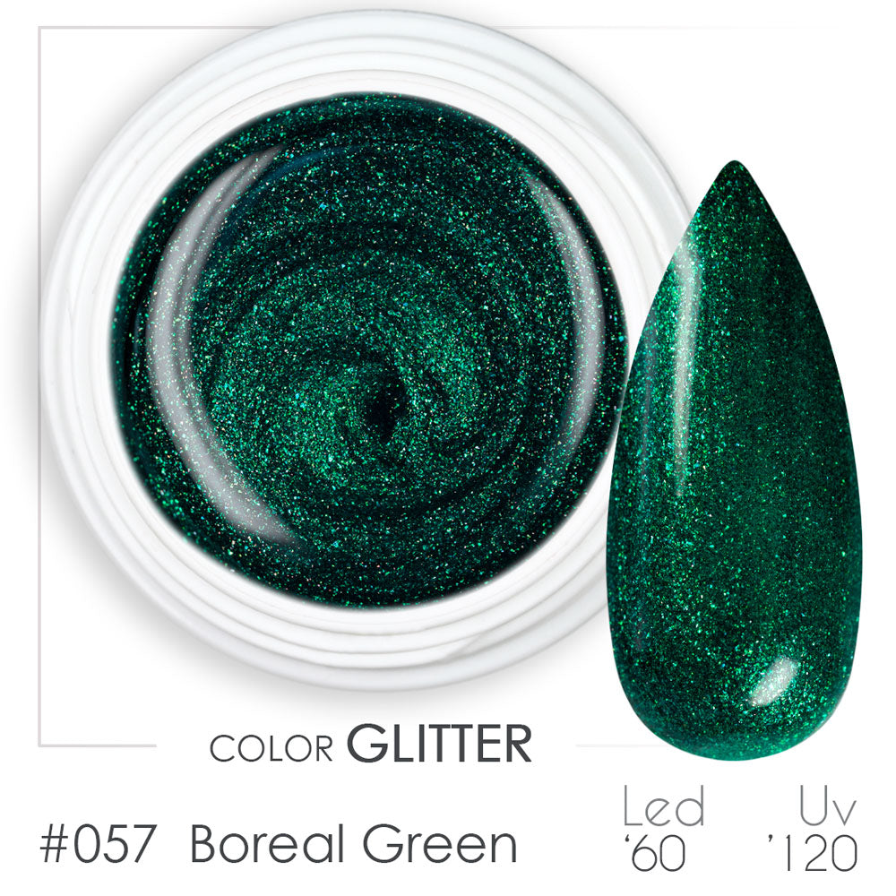 057 - Boreal Green - Gel UV Colorato - BSN Professional Glitter