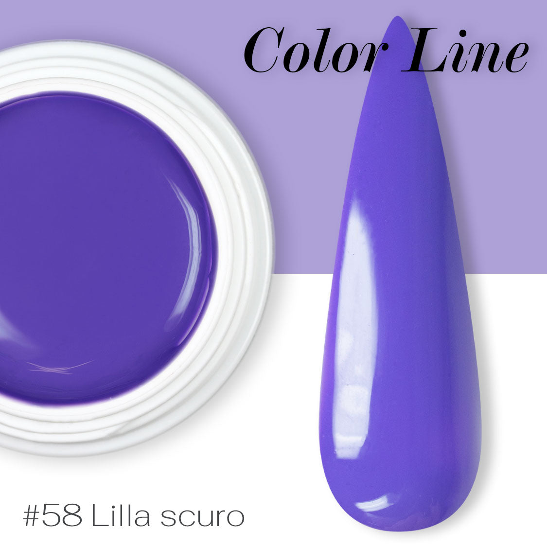 58 - Lilla scuro - Coprente - Gel UV Colorato - Color line - 5ml