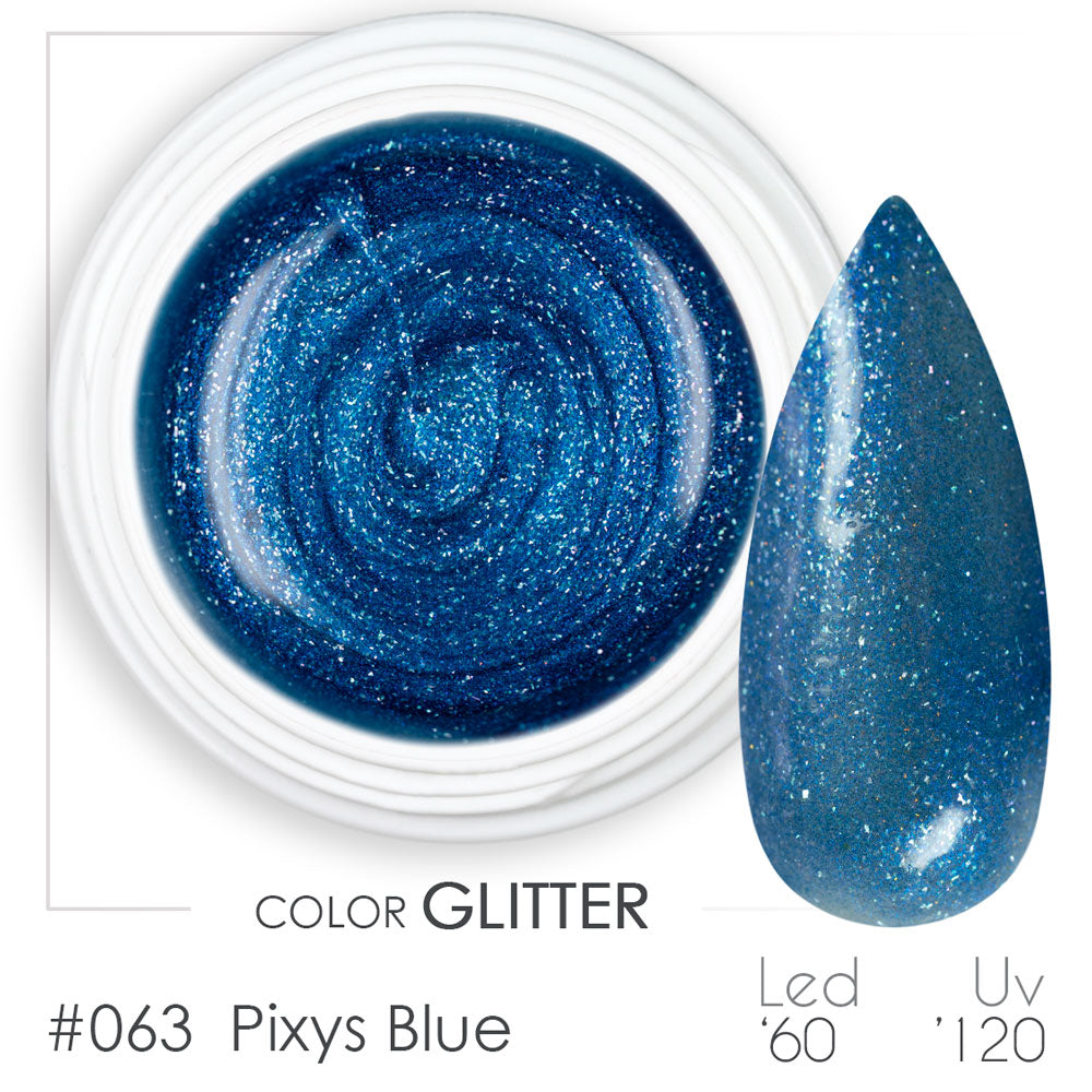 063 - Pixys Blue - Gel UV Colorato - BSN Professional Glitter