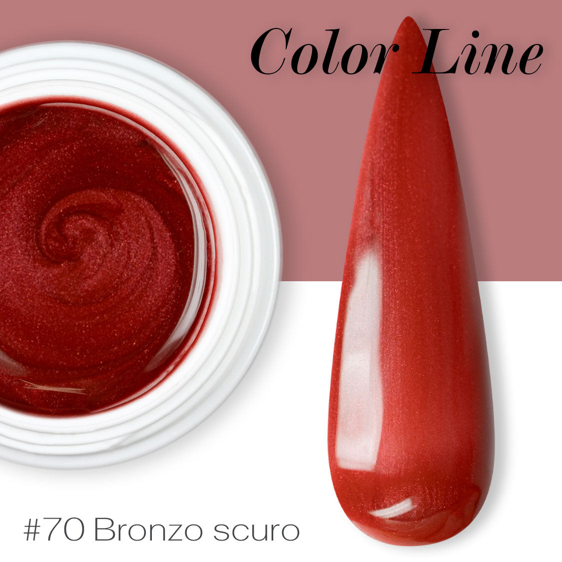 70 - Bronzo scuro - Coprente - Gel UV Colorato - Color line - 5ml