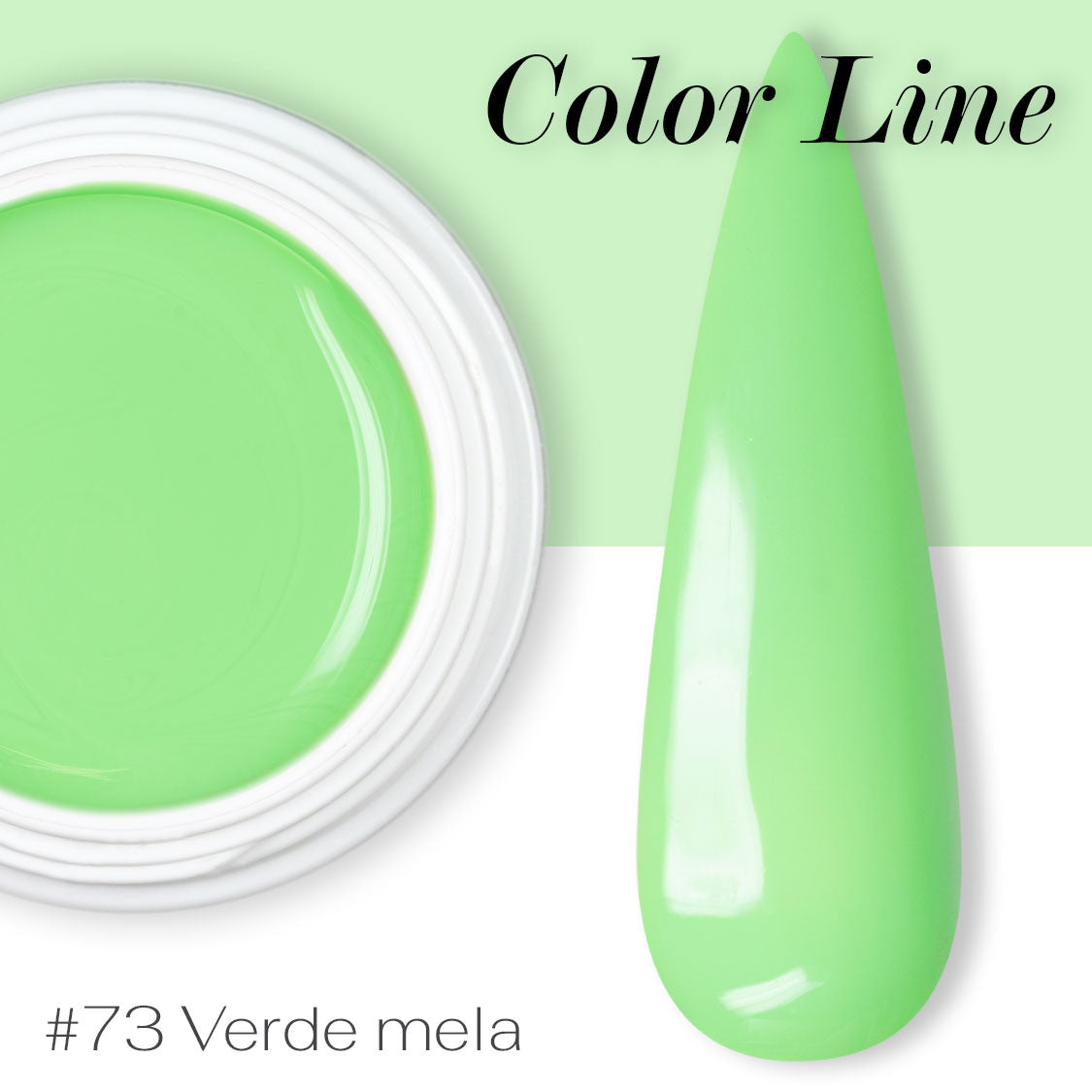 73 - Verde mela - Coprente - Gel UV Colorato - Color line - 5ml