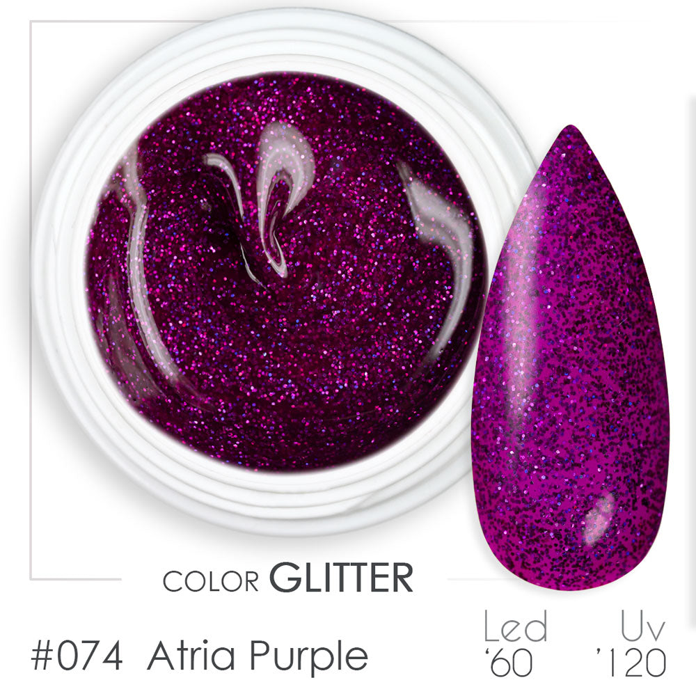 074 - Atria Purple - Gel UV Colorato - BSN Professional Glitter