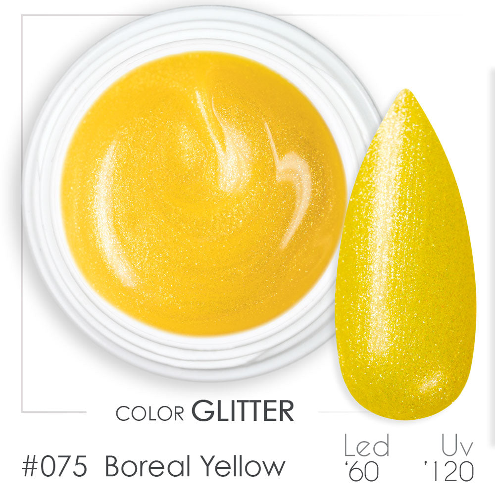 075 - Boreal Yellow - Gel UV Colorato - BSN Professional Glitter