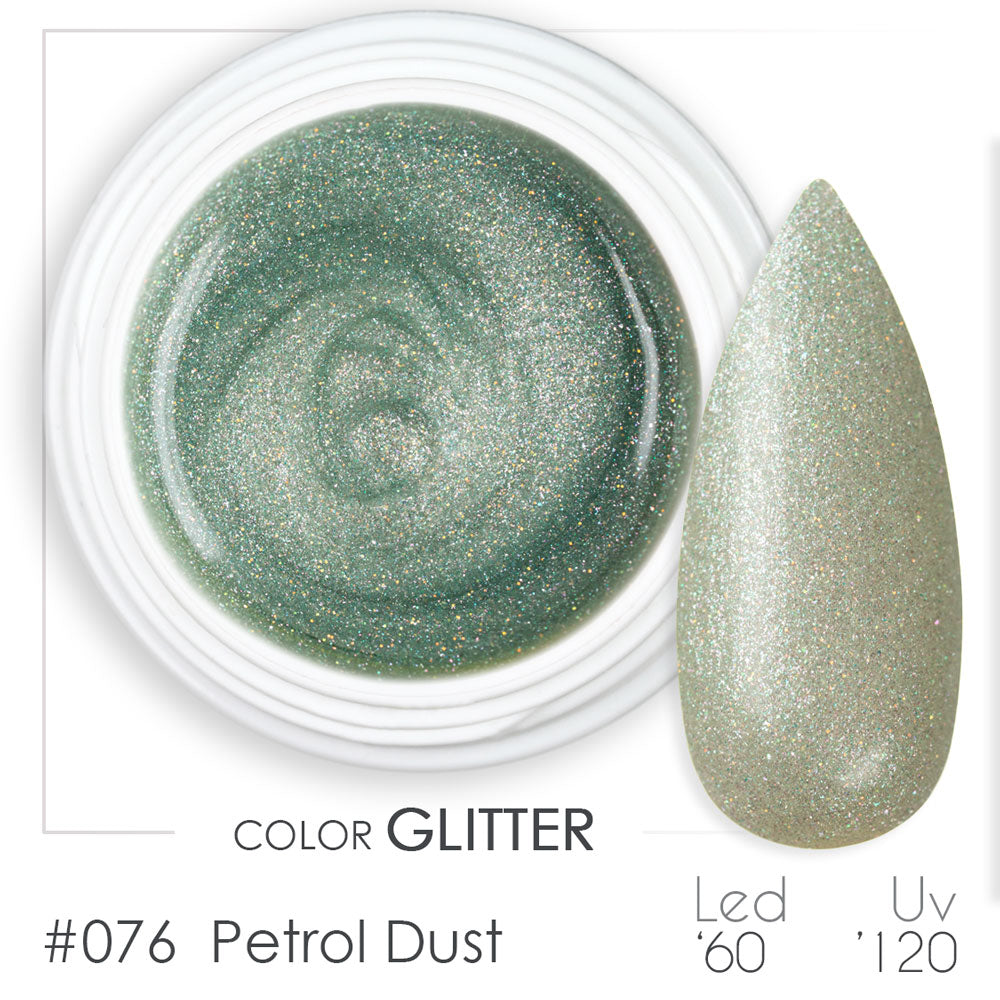 076 - Petrol Dust - Gel UV Colorato - BSN Professional Glitter