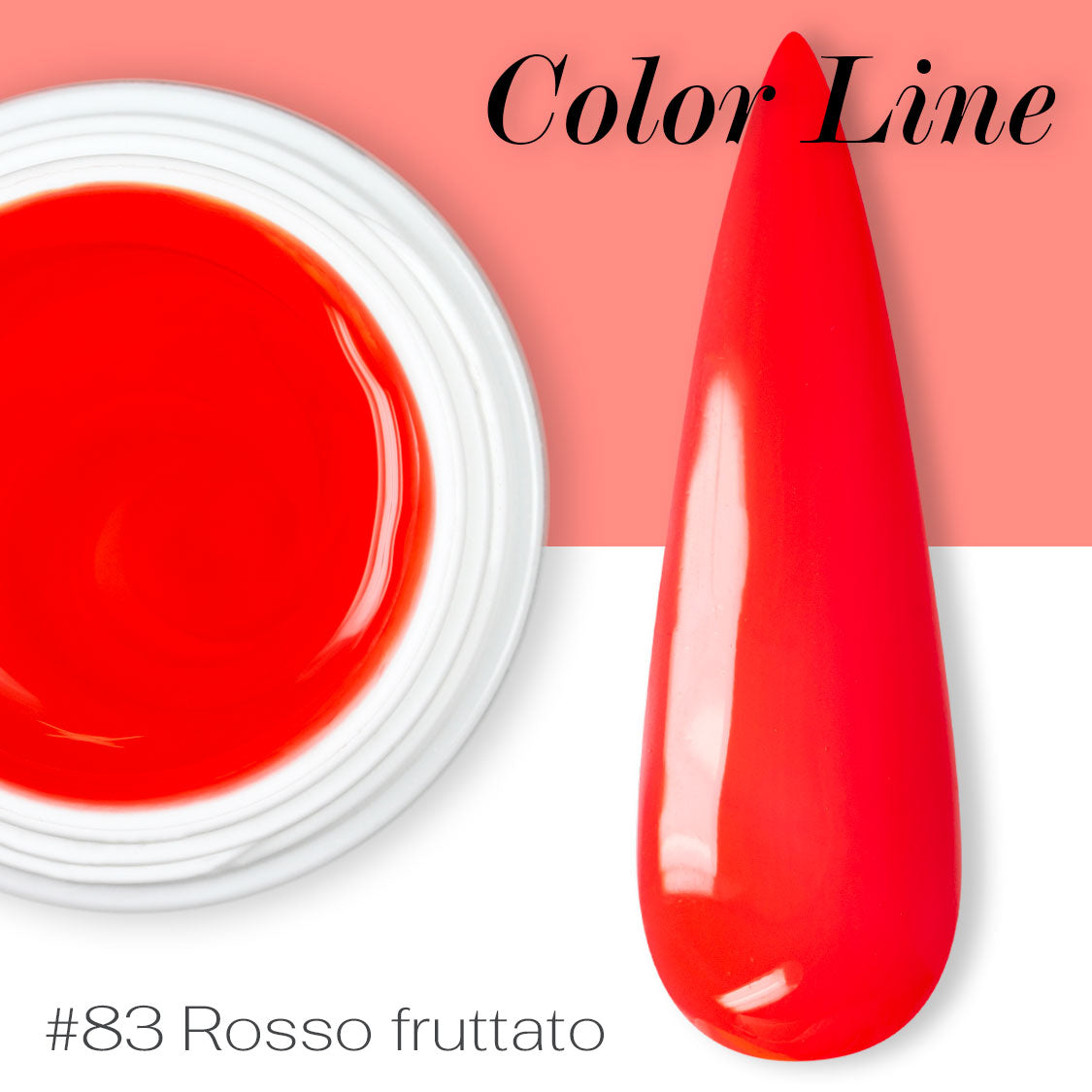 83 - Rosso fruttato - Glass Effect - Gel UV Colorato - Color line - 5ml