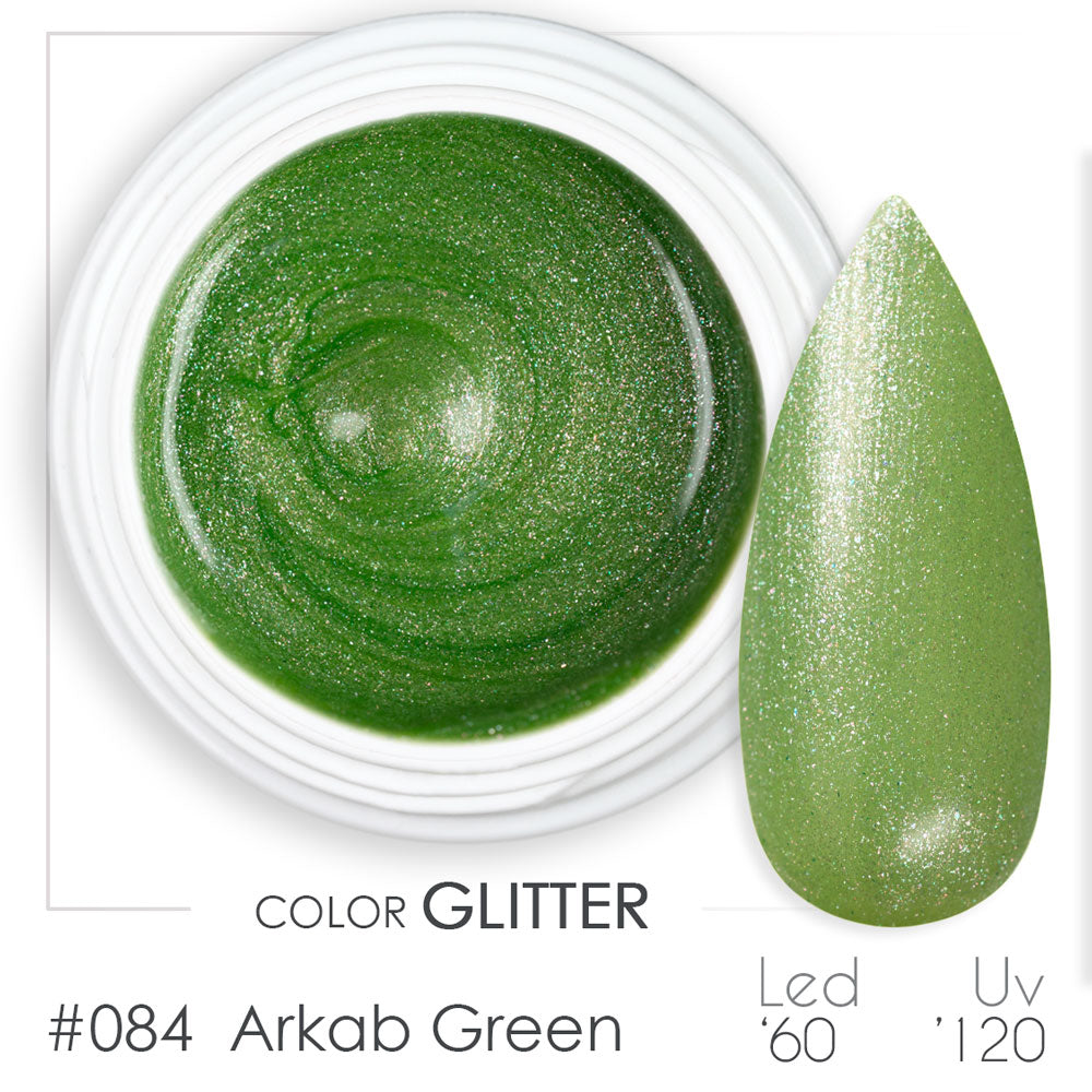 084 - Arkab Green - Gel UV Colorato - BSN Professional Glitter