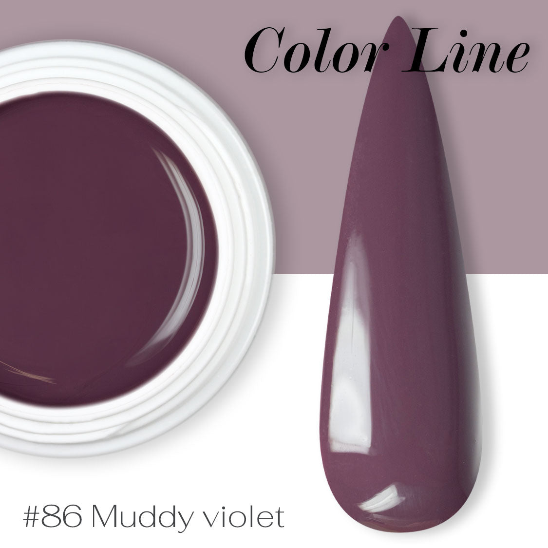 86 - Muddy - Violet - Coprente - Gel UV Colorato - Color line - 5ml