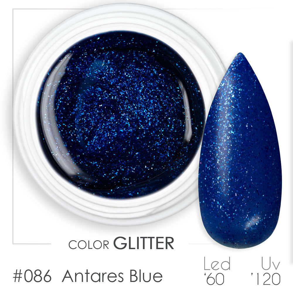 086 - Antares Blue - Gel UV Colorato - BSN Professional Glitter