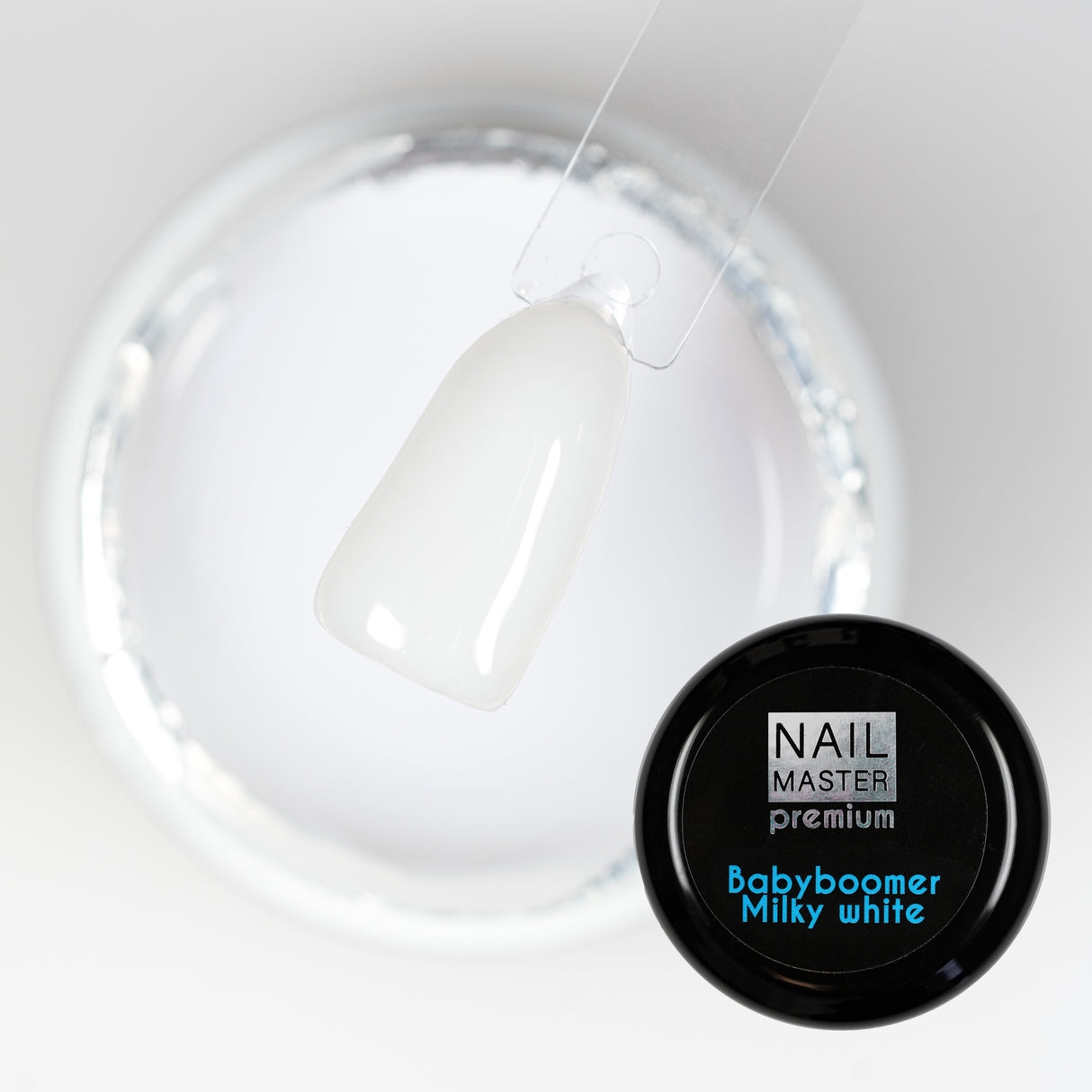 Nail Master Premium 30g, Babyboomer Milky White, Gel unghie UV/Led – Bianco latte Costruttore Modellante - Media viscosità, senza acidi