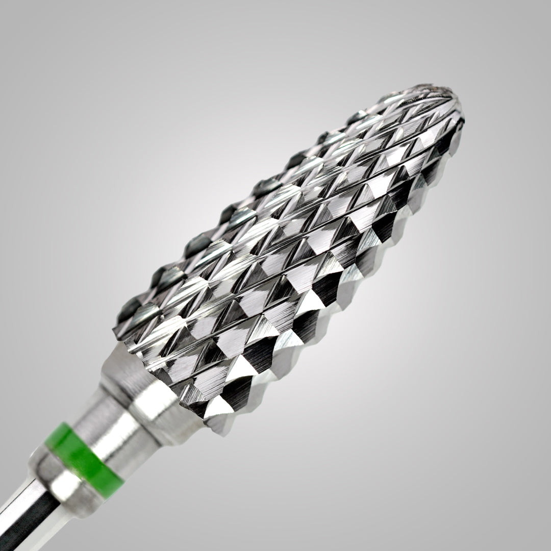 Punta Flame Cone Ø 6 mm - Fascia verde - BSN Remove Cone Strong - grana grossa