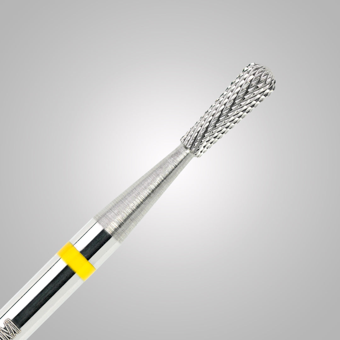 Punta Carbide Pear Slim Precision Ø 2.3  anello giallo - BSN Pear Shape Bit - grana fine