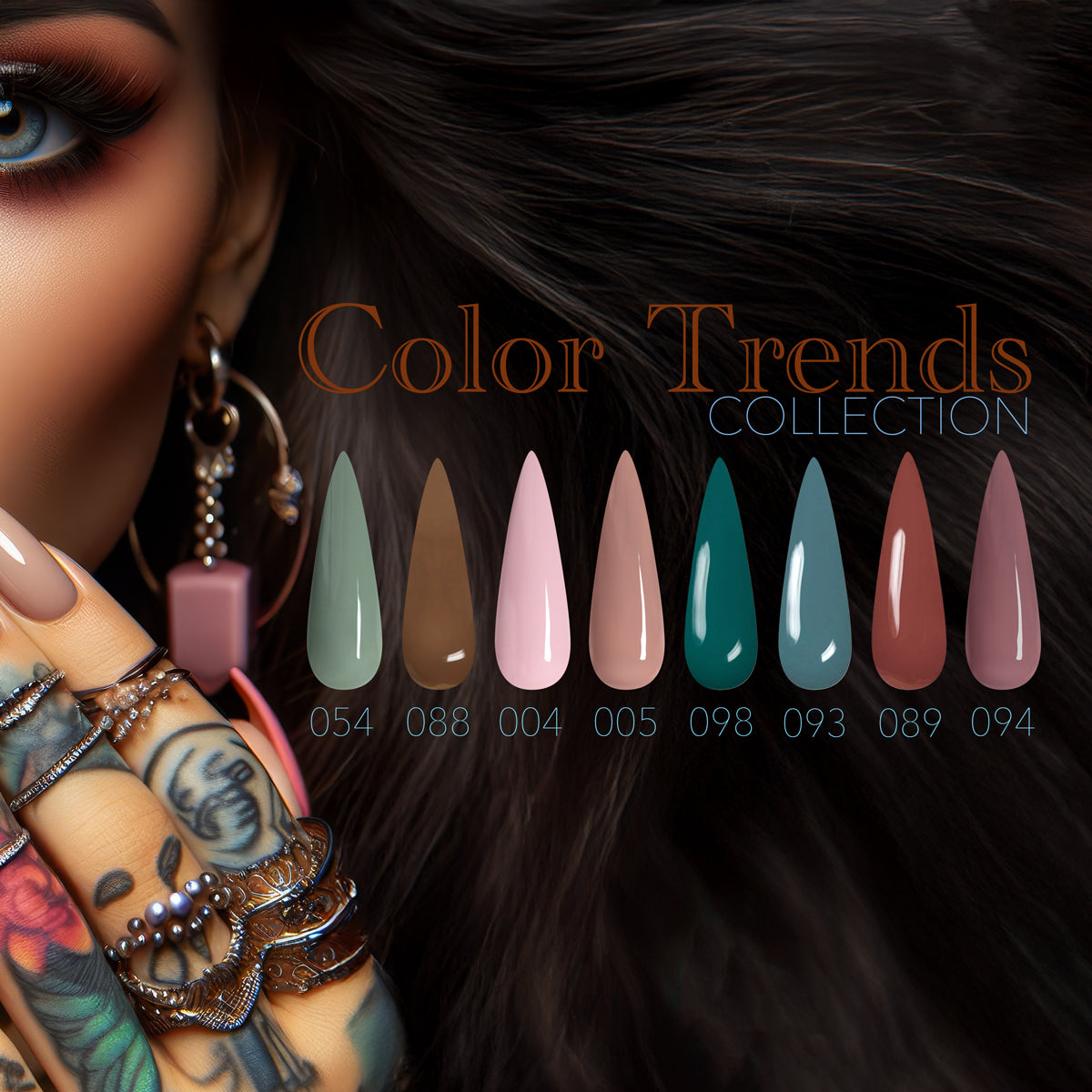 Color Trends Collection - 8 colori - Soak Off Color da 7ml cad. Smalto semipermanente