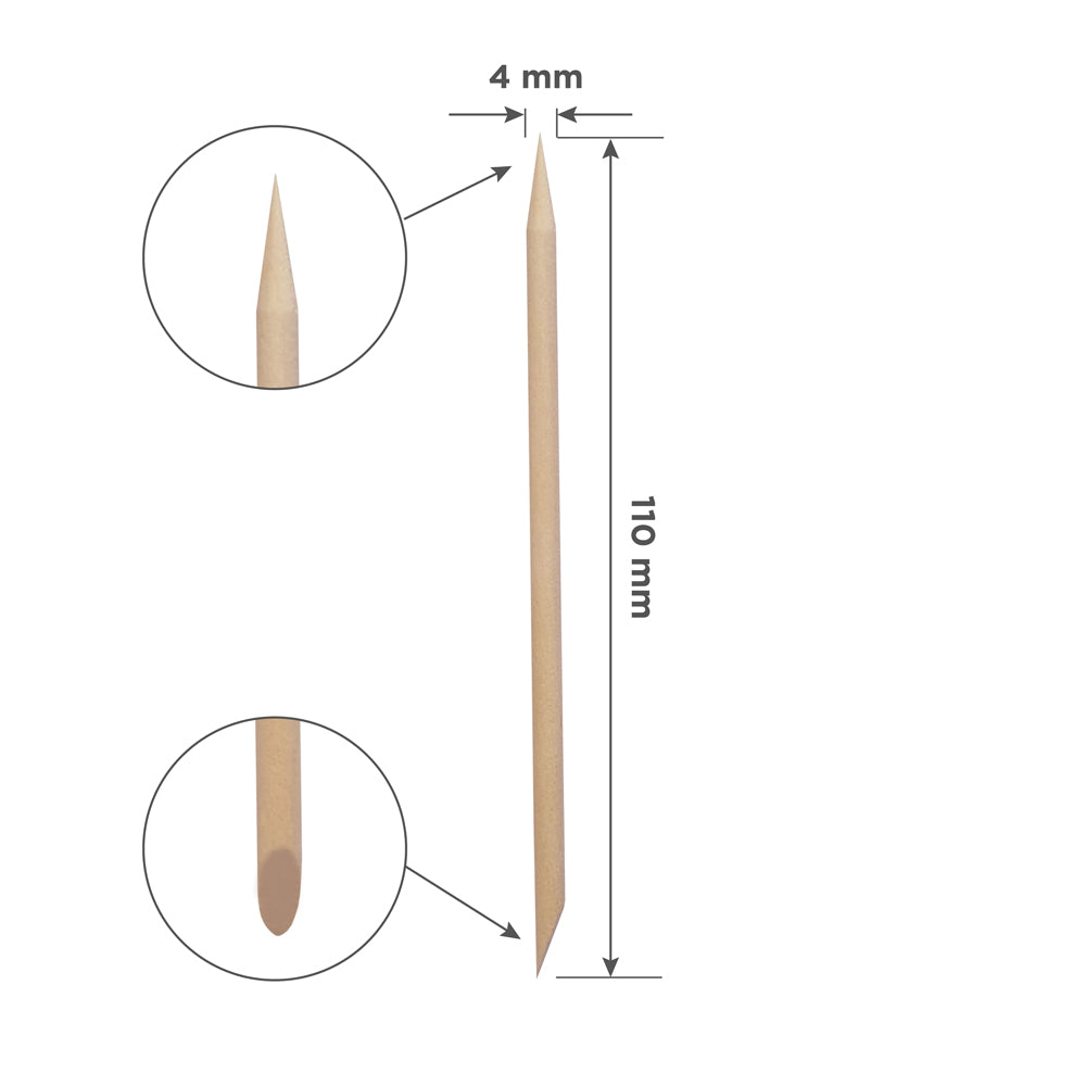 100 Bastoncini in legno di arancio Per Manicure STALEKS PRO 110 Mm