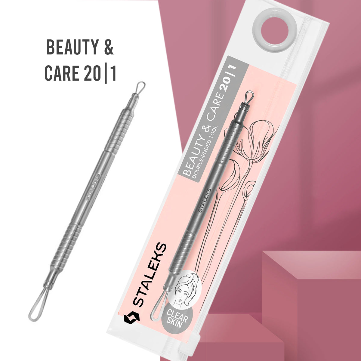 Strumento per punti neri BEAUTY & CARE 20 Type 1 (doppio anello)